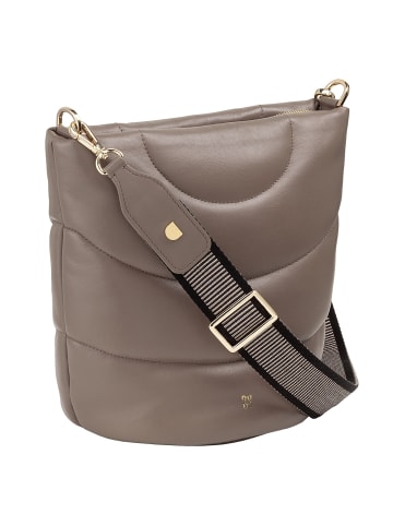 DuDu Barbara Schultertasche Leder 24.5 cm taupe