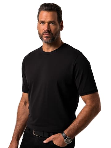 JP1880 Kurzarm T-Shirt in schwarz