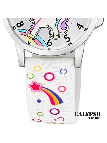 Calypso Analog-Armbanduhr Calypso Junior mehrfarbig, weiß, rosa klein (ca. 27mm)
