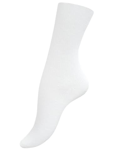 Yenita® 6 Paar 100% Baumwoll-Socken in weiß