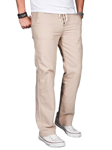 Alessandro Salvarini Jeans Leinen Optik AS034 in Sand