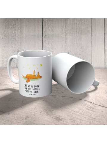 Mr. & Mrs. Panda Mehrwegbecher Fuchs Sterne mit Spruch in Weiß