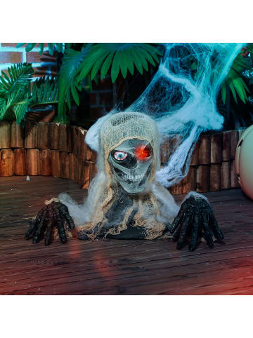 HOMCOM Halloween Decoration-55L x 18B x 35H cm-Braun+Grau