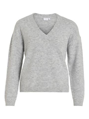 Vila Strickpullover in Light Grey Melange
