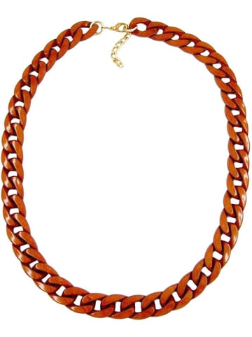 Gallay Kette Halsschmuck Halskette Kunststoff braun 60 cm in braun