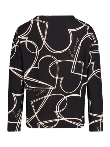 Betty Barclay Sweatshirt mit Rippenstruktur in Schwarz/Weiß