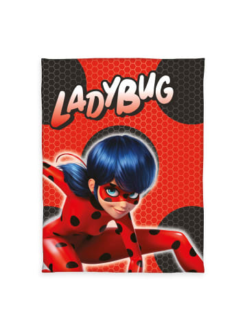 Herding Fleecedecke Miraculous Ladybug 130x170cm in Rot/ Schwarz