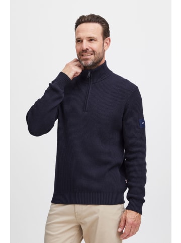 FQ1924 Strickpullover FQKyle ribbed texture halfzip 21900568 in blau