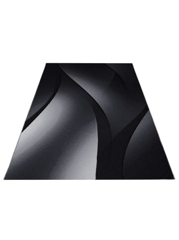 KADIMA DESIGN Teppich Kurzflor Ombre-Verlauf Polypropylen Wohnzimmer in Schwarz