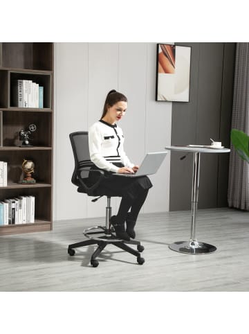 Vinsetto Bürostuhl-L68 x T66 x H100–120 cm-Schwarz