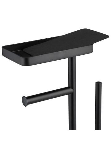 relaxdays WC Garnitur in Schwarz - (B)29 x (H)65,5 x (T)11,5 cm