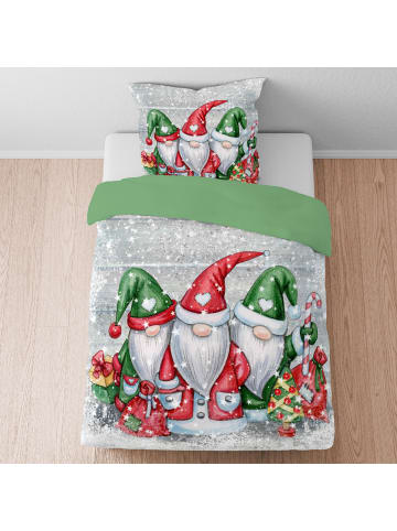 Biberna Fein Biber Wendebettwäsche in grau