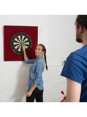 relaxdays Dartscheibe Schutzring in Rot - Ø71 cm