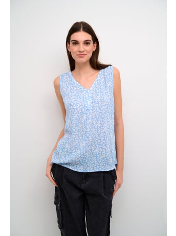 Kaffe Ärmellose Bluse KAamber Regular fit in Vista Blue / Chalk Flower