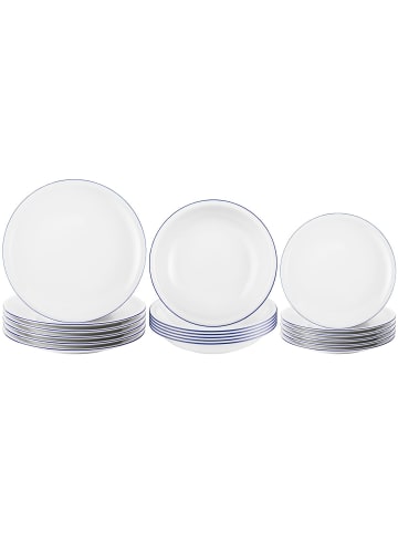 Seltmann Weiden 18er Set Teller-Set Compact Blaurand in weiß-blau