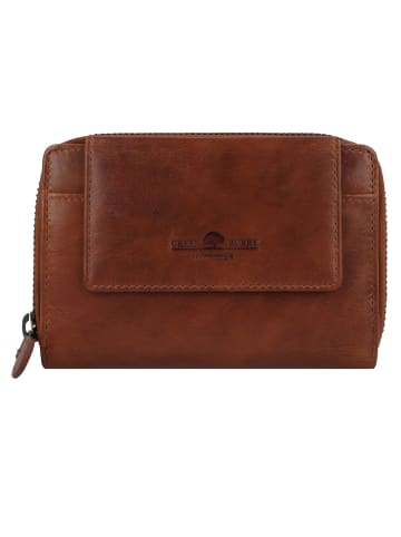 Greenburry Newport Geldbörse RFID Schutz Leder 14 cm caramel