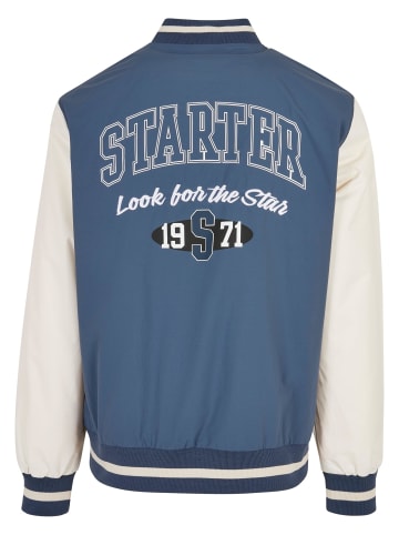 STARTER College-Jacken in vintageblue/palewhite