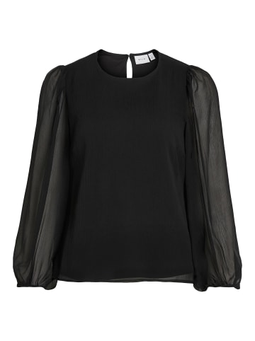 Vila Bluse mit Durchsichtigen Ballonärmeln VIFALIA in Schwarz