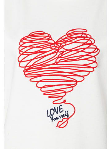 More & More süßes Langarm-Sweatshirt, Herz in off white