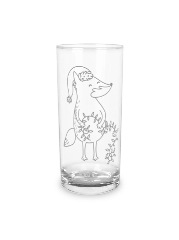 Mr. & Mrs. Panda Wasserglas Fuchs Weihnachten ohne Spruch in Transparent