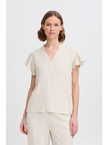 b. young Kurzarm-Bluse BYFILINEN Regular fit in Nature Linen