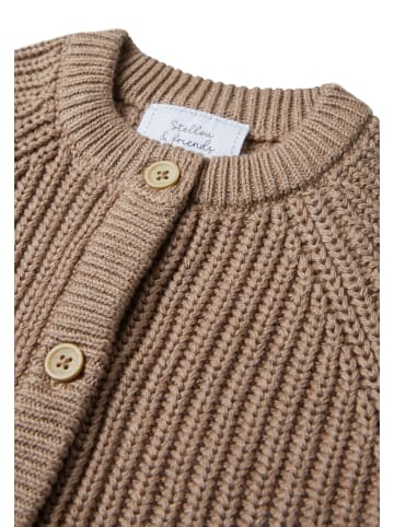 Stellou & friends Gerippter Strick-Cardigan in camel