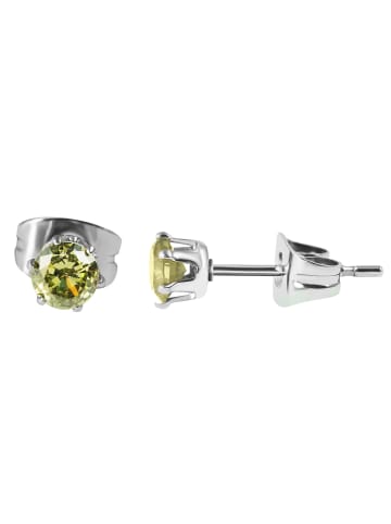 Adeliás Damen Ohrringe – Ohrstecker aus Edelstahl mit Zirkonia in silber