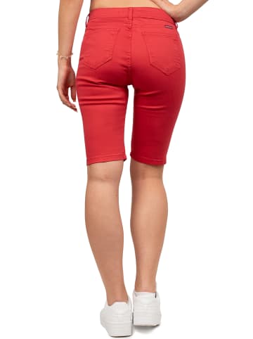 Cipo & Baxx Cipo & Baxx Damen Straight Fit Capri Hose Mid Waist WK186 Pink W27/