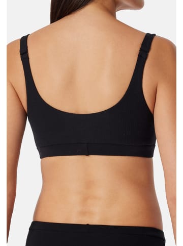 Schiesser Bustier Pure Rib in Schwarz