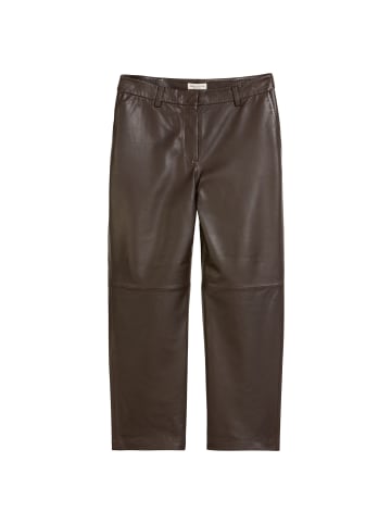Marc O'Polo Lederhose regular in dark chocolate