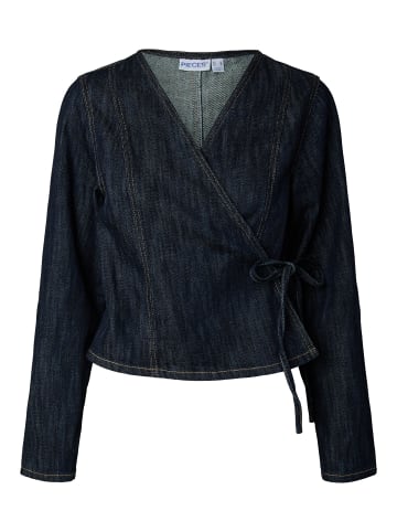 Pieces Oberteil in Dark Blue Denim