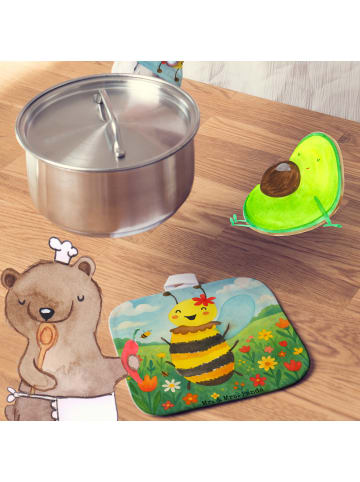 Mr. & Mrs. Panda Ofenhandschuhe Biene Happy Design ohne Spruch in Weiß