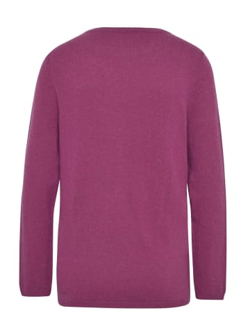 GOLDNER Kaschmirpullover Kaschmirpullover mit U-Boot Ausschnitt in cyclam