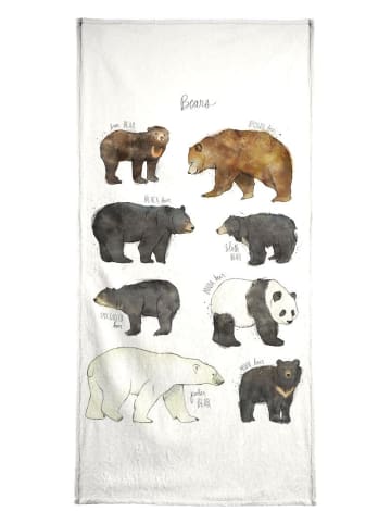 Juniqe Handtuch "Bears" in Braun & Schwarz