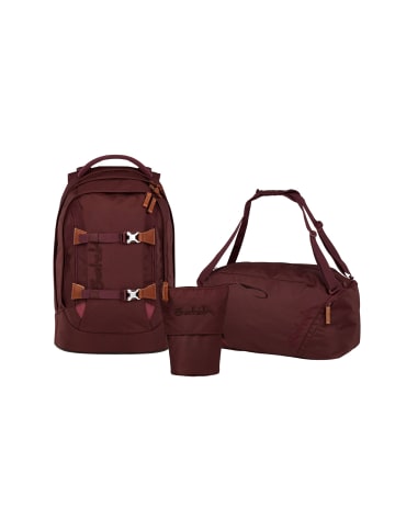 Satch Schulrucksack-Set PACK "Nordic Ruby" 3-teilig in Rot