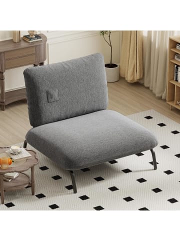 COSTWAY Loungesessel Polsterstuhl 92 x 97 x 82 cm in Grau