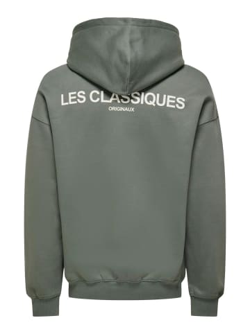 Only&Sons Hoodie langarm locker geschnitten Kapuzenpullover in Grün