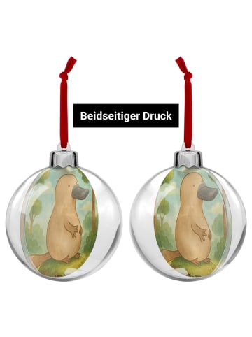 Mr. & Mrs. Panda Weihnachtsbaumschmuck Schnabeltier Mut Design o... in Weiß