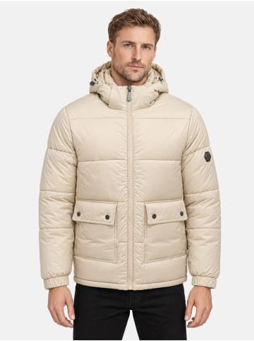 Winterjacke "A813" - mit Kapuze - in Beige