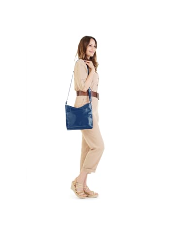 Samantha Look Umhängetasche echt Leder in blau