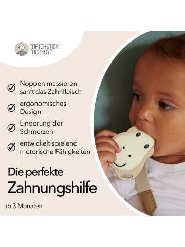 MATCHSTICK MONKEY Flat Face Teether Beißring / Zahnungshilfe flach
