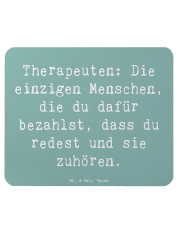 Mr. & Mrs. Panda Mouse Pad Spruch Wunderbare Therapeutin mit Spruch in Meeresbrise