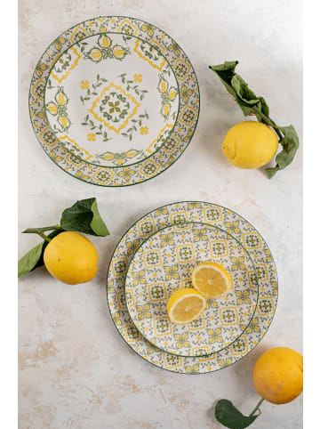 Mäser Teller Set, Porzellan Granada in Gelb / Grün