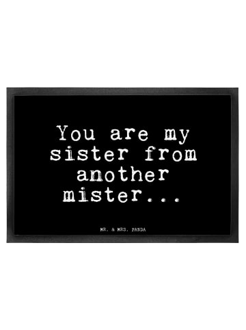 Mr. & Mrs. Panda Fußmatte außen You are my sister... mit Spruch in Schwarz