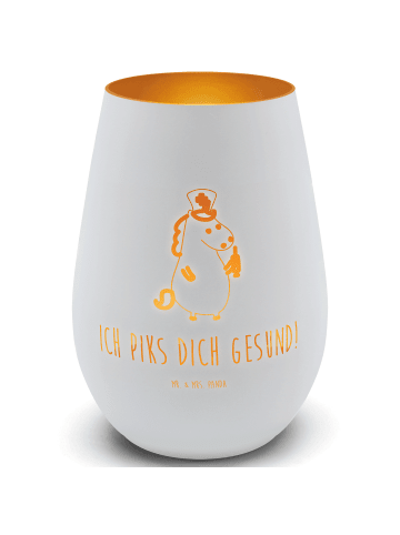 Mr. & Mrs. Panda Teelichthalter Glas Einhorn Krankenschwester mi... in Weiß