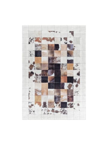 KADIMA DESIGN Teppich Waschbar Flachgewebe Patchwork Design Polyester Wohnzimmer