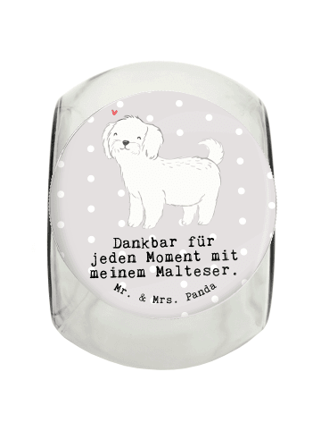 Mr. & Mrs. Panda Snackdose Malteser Moment mit Spruch in Grau Pastell