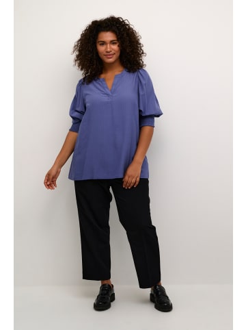KAFFE curve Langarm-Bluse KCveri in Blue Indigo