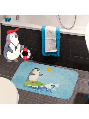 Mr. & Mrs. Panda Badvorleger Pinguin Surfer ohne Spruch in Eisblau