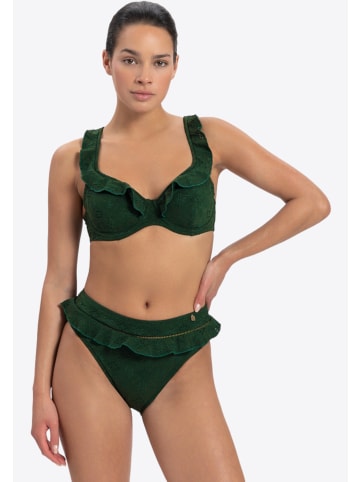 Beachlife Bikini-top Green Embroidery in green